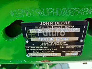 TRATOR JOHN DEERE 6190J ANO 2017